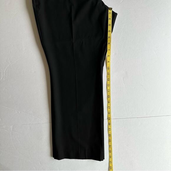 Lands’ End Trouser Pant Wide Leg Mid-Rise Stretch Black 18P Petite Classic Work - Picture 12 of 14